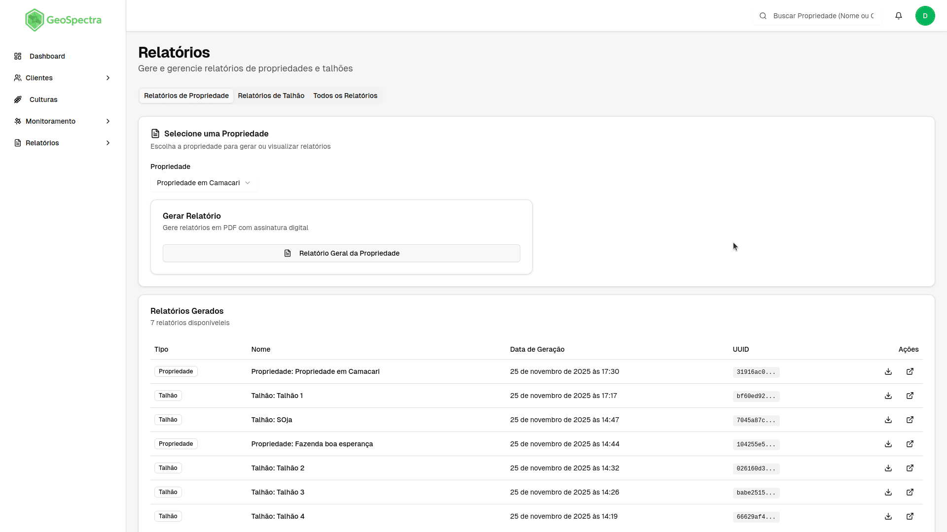 Dashboards & Relatórios